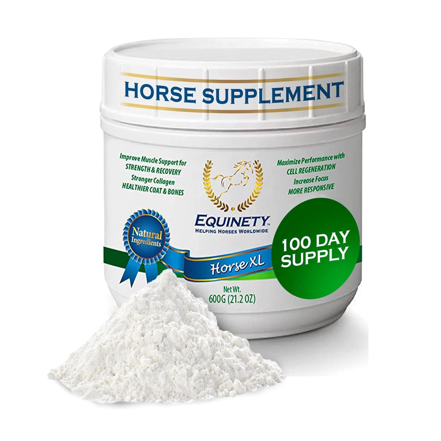 100 Day Supply Horse XL Horse Supplements – W/ 8 Essential Amino Acids to Promote Cellular Repair - No Soy, Sugar & Fillers Coat Defense for Horses - Horse Joint Supplement & Horse Hoof Supplements