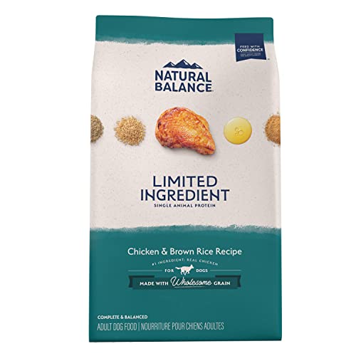 Natural Balance Limited Ingredient Adult Dry Dog Food with Healthy Grains, Salmon & Brown Rice Recipe, 12 Pound (Pack of 1)