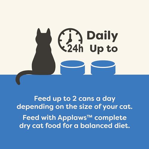 Applaws Natural Wet Cat Food, 24 Count, Limited Ingredient Canned Wet Cat Food, Tuna with Shrimp in Broth, 2.47oz Cans