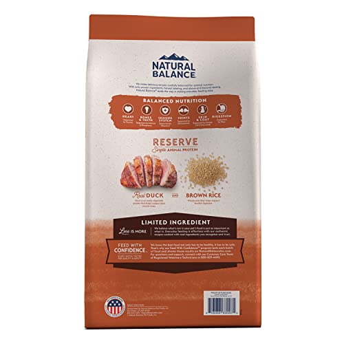 Natural Balance Limited Ingredient Adult Dry Dog Food with Healthy Grains, Salmon & Brown Rice Recipe, 12 Pound (Pack of 1)