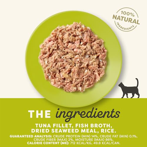 Applaws Natural Wet Cat Food, 24 Count, Limited Ingredient Canned Wet Cat Food, Tuna with Shrimp in Broth, 2.47oz Cans