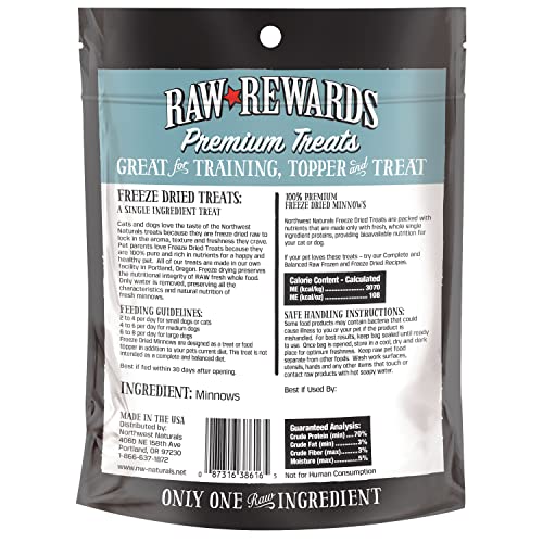 Northwest Naturals Raw Rewards Freeze-Dried Salmon Treats for Dogs and Cats - Bite-Sized Pieces - Healthy, 1 Ingredient, Human Grade Pet Food, All Natural - 2.5 Oz (Pack of 3) (Packaging May Vary)