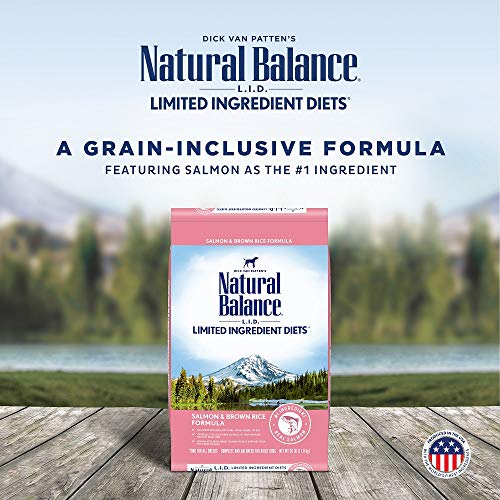 Natural Balance Limited Ingredient Adult Dry Dog Food with Healthy Grains, Salmon & Brown Rice Recipe, 12 Pound (Pack of 1)