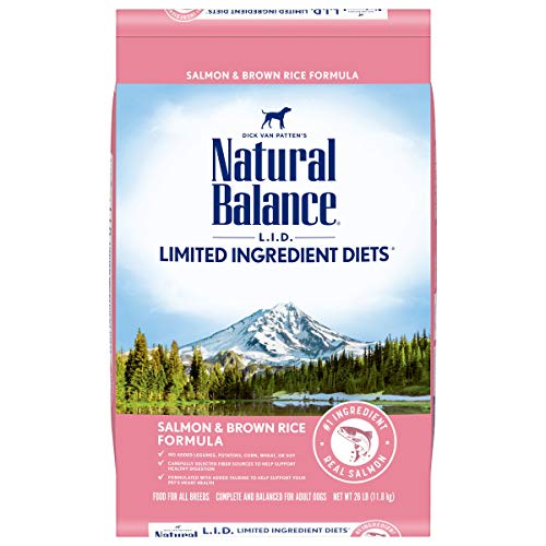 Natural Balance Limited Ingredient Adult Dry Dog Food with Healthy Grains, Salmon & Brown Rice Recipe, 12 Pound (Pack of 1)