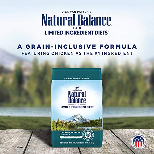 Natural Balance Limited Ingredient Adult Dry Dog Food with Healthy Grains, Salmon & Brown Rice Recipe, 12 Pound (Pack of 1)