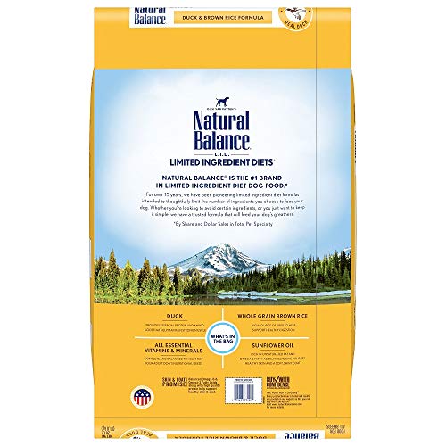 Natural Balance Limited Ingredient Adult Dry Dog Food with Healthy Grains, Salmon & Brown Rice Recipe, 12 Pound (Pack of 1)