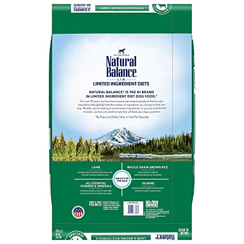 Natural Balance Limited Ingredient Adult Dry Dog Food with Healthy Grains, Salmon & Brown Rice Recipe, 12 Pound (Pack of 1)