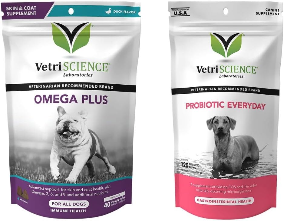 VetriScience Probiotic Everyday for Dogs, 45 Chews - Immune and Digestive Support Supplement for Dogs