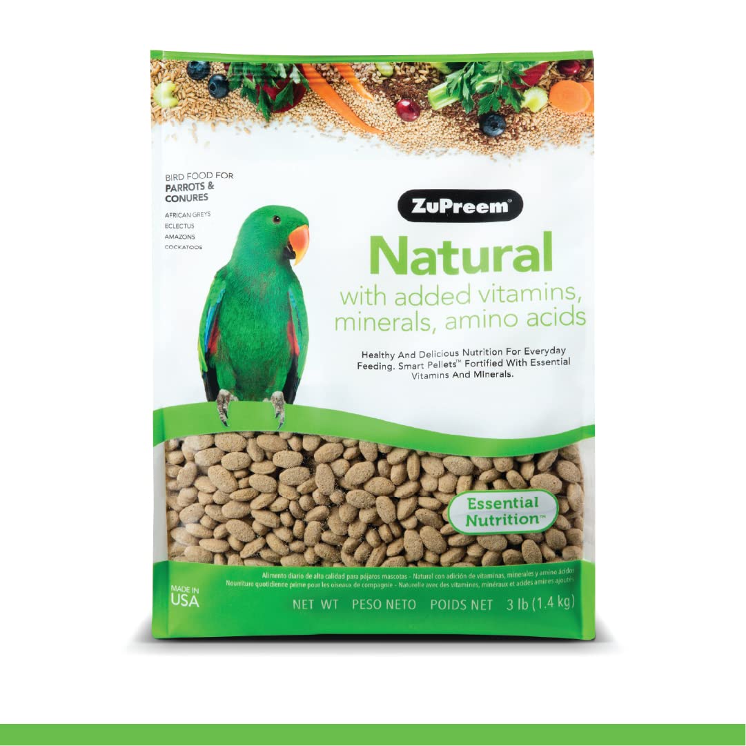 ZuPreem Smart Selects Bird Food for Medium Birds, 2.5 lb (Pack of 2) - Everyday Feeding, Cockatiels, Quakers, Lovebirds, Small Conures