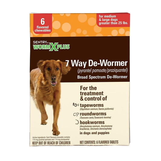 Wormx Plus DeWormer, Large Dog, 6-Ct.