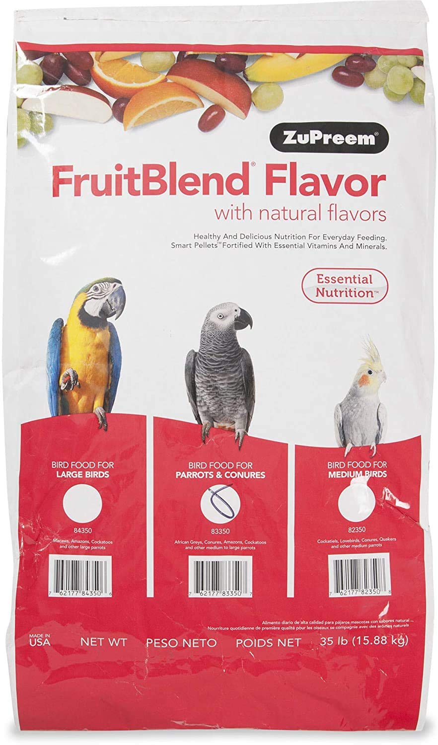 ZuPreem Smart Selects Bird Food for Medium Birds, 2.5 lb (Pack of 2) - Everyday Feeding, Cockatiels, Quakers, Lovebirds, Small Conures