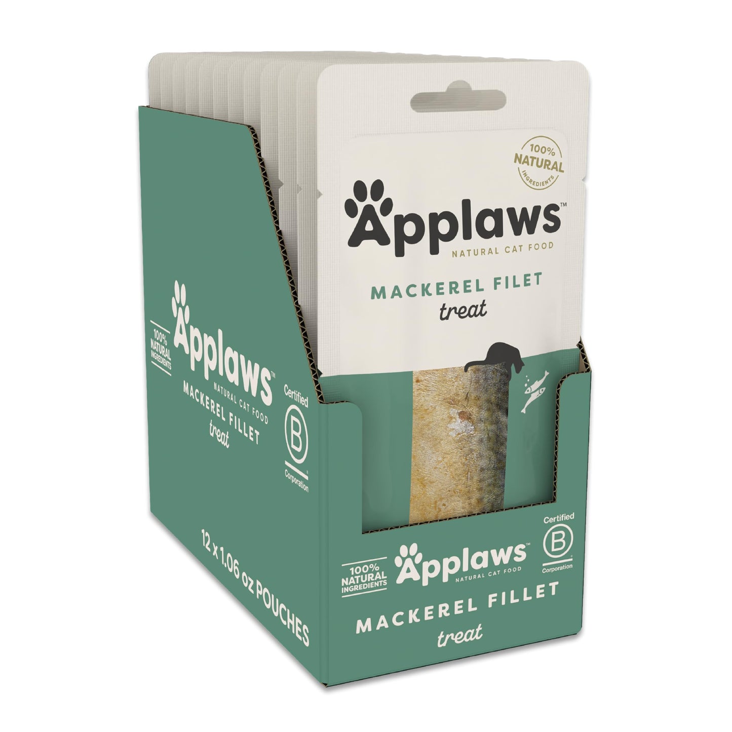 Applaws Natural Cat Treats, 12 Count, Grain Free Cat Treats, Single Ingredient Treats for Cats, Whole Tuna Loin, 12 x 1.06oz