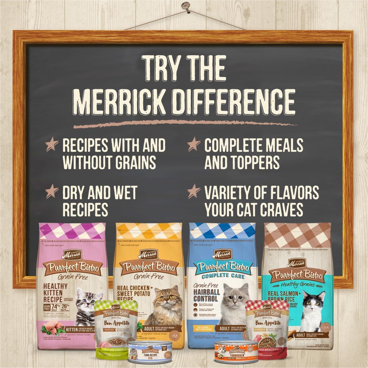 Merrick Purrfect Bistro Grain Free Premium Soft Canned Pate Adult Wet Cat Food, High Protein Salmon Recipe - (Pack of 24) 3 oz. Cans