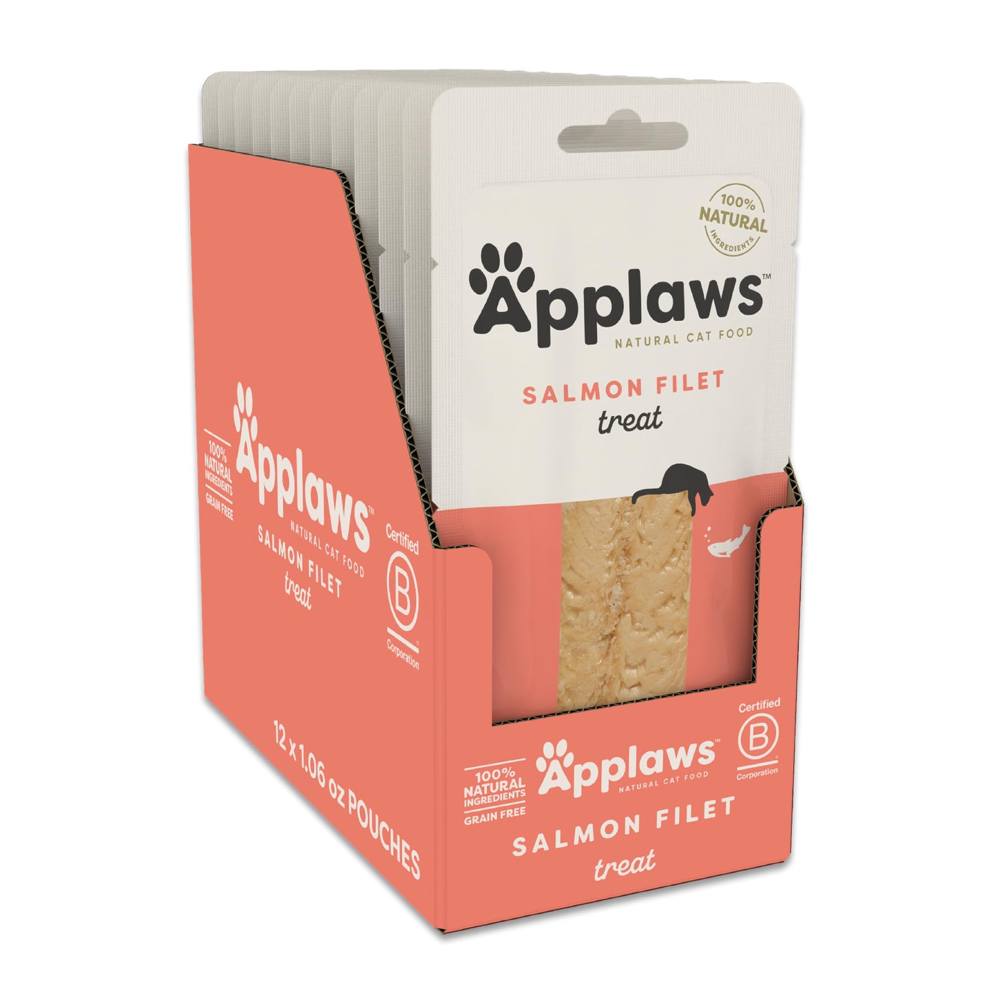 Applaws Natural Cat Treats, 12 Count, Grain Free Cat Treats, Single Ingredient Treats for Cats, Whole Tuna Loin, 12 x 1.06oz