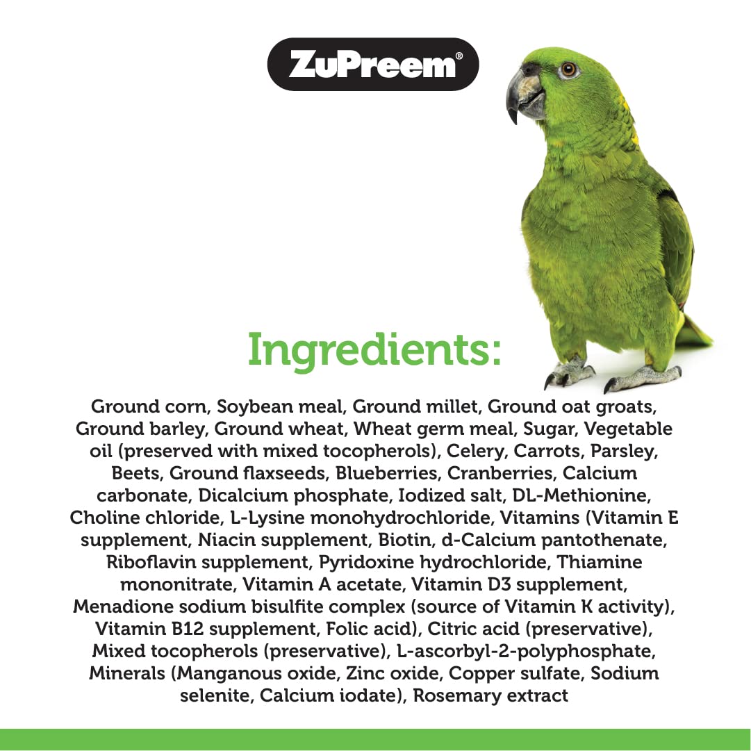 ZuPreem Smart Selects Bird Food for Medium Birds, 2.5 lb (Pack of 2) - Everyday Feeding, Cockatiels, Quakers, Lovebirds, Small Conures