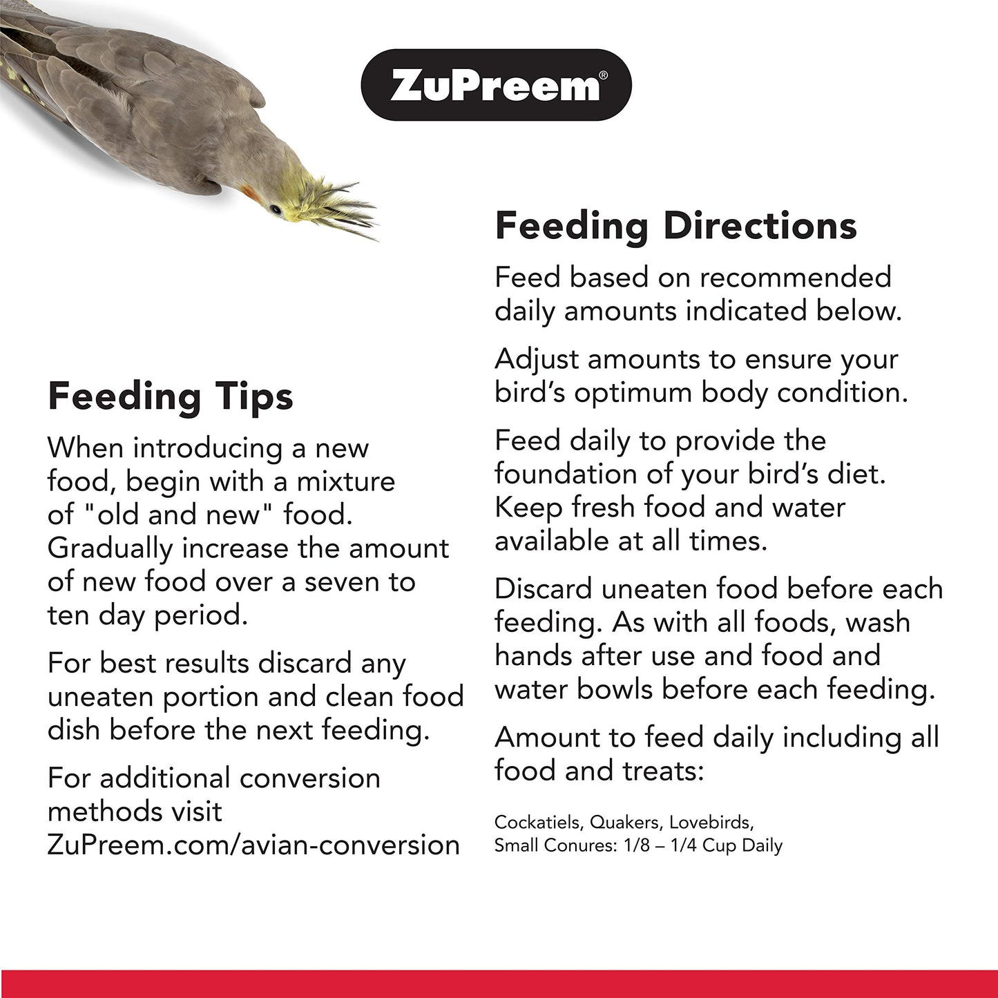 ZuPreem Smart Selects Bird Food for Medium Birds, 2.5 lb (Pack of 2) - Everyday Feeding, Cockatiels, Quakers, Lovebirds, Small Conures