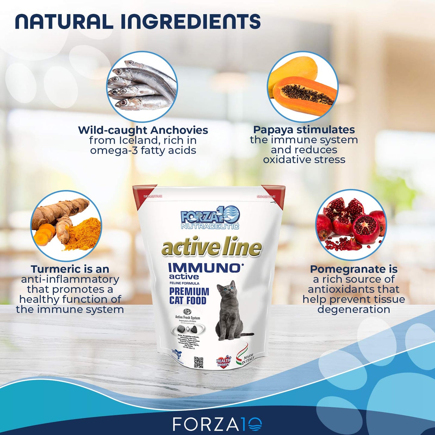 Forza10 Active Immuno Support Diet Dry Cat Food for Adult Cats, Natural Limited Ingredient Cat Food (4 Pound)