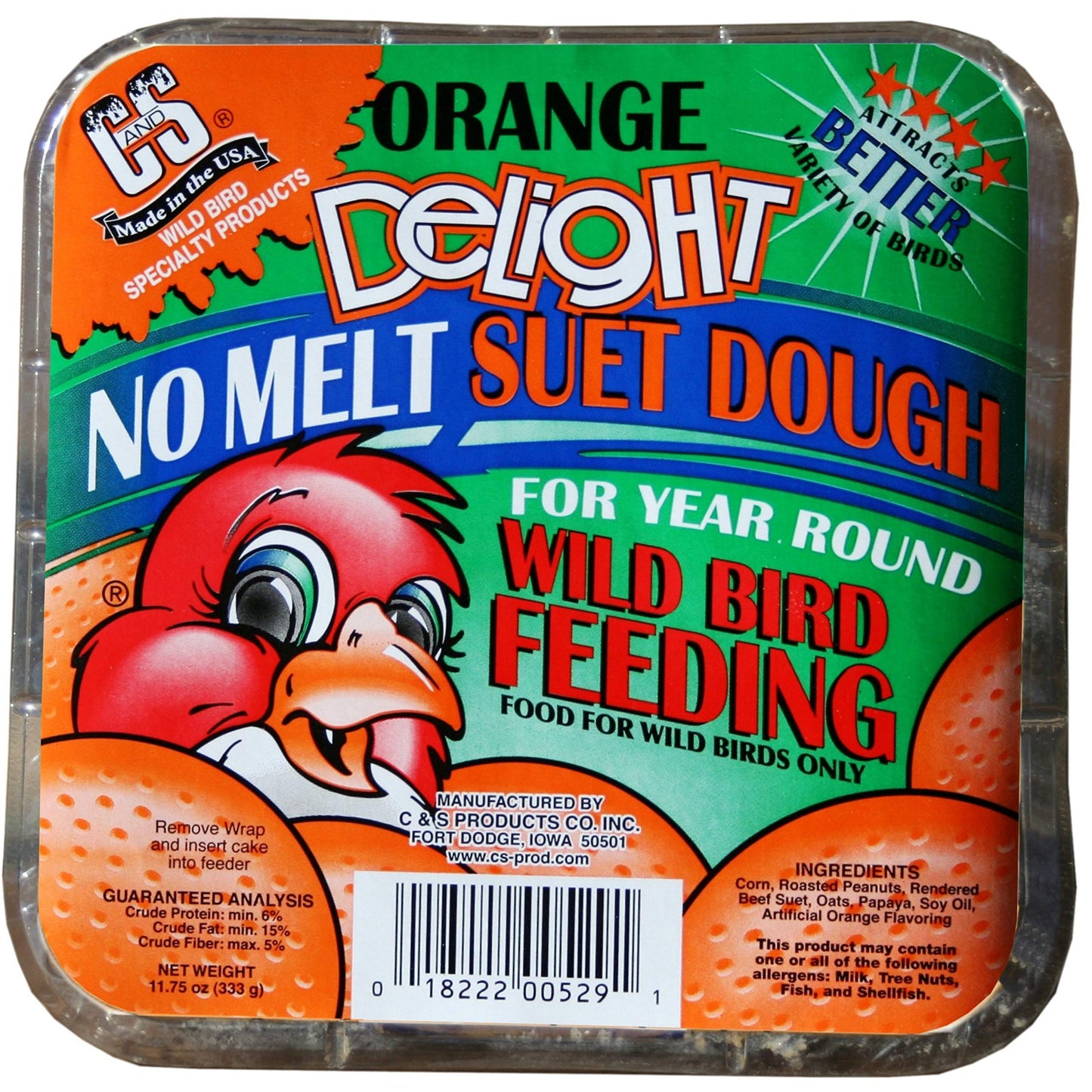 C&S High Energy Delight No Melt Suet Dough 11 Ounces,(Pack of 12)