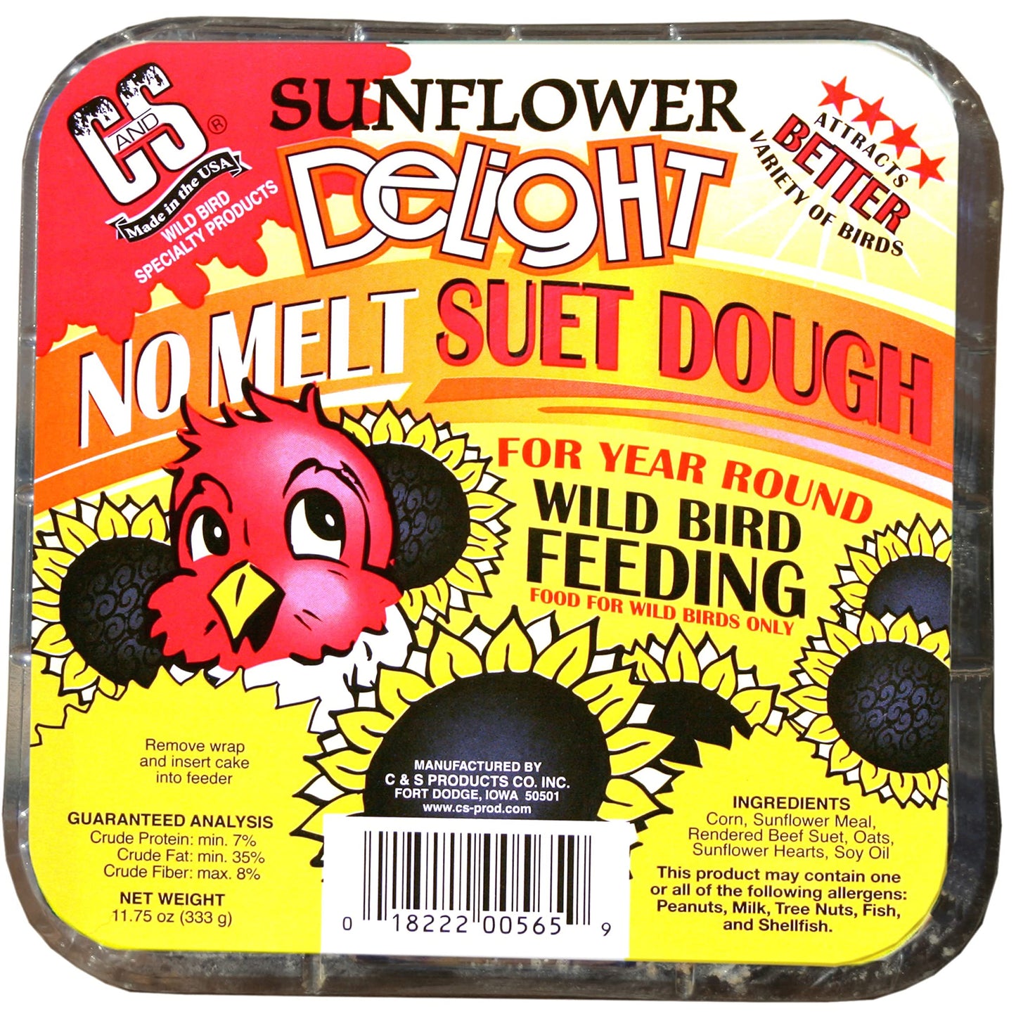 C&S High Energy Delight No Melt Suet Dough 11 Ounces,(Pack of 12)