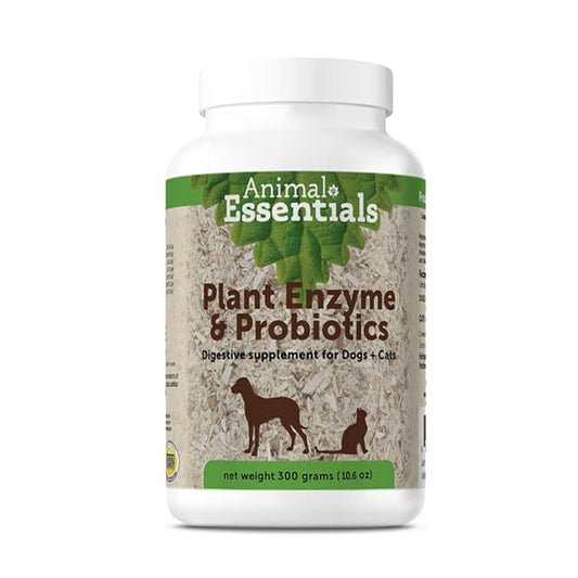 Animal Essentials Plant Enzyme & Probiotics - Digestive Nutrient Absorption Supplement for Dogs & Cats, Plant & Microbial Enzyme Blend - 10.6 Oz