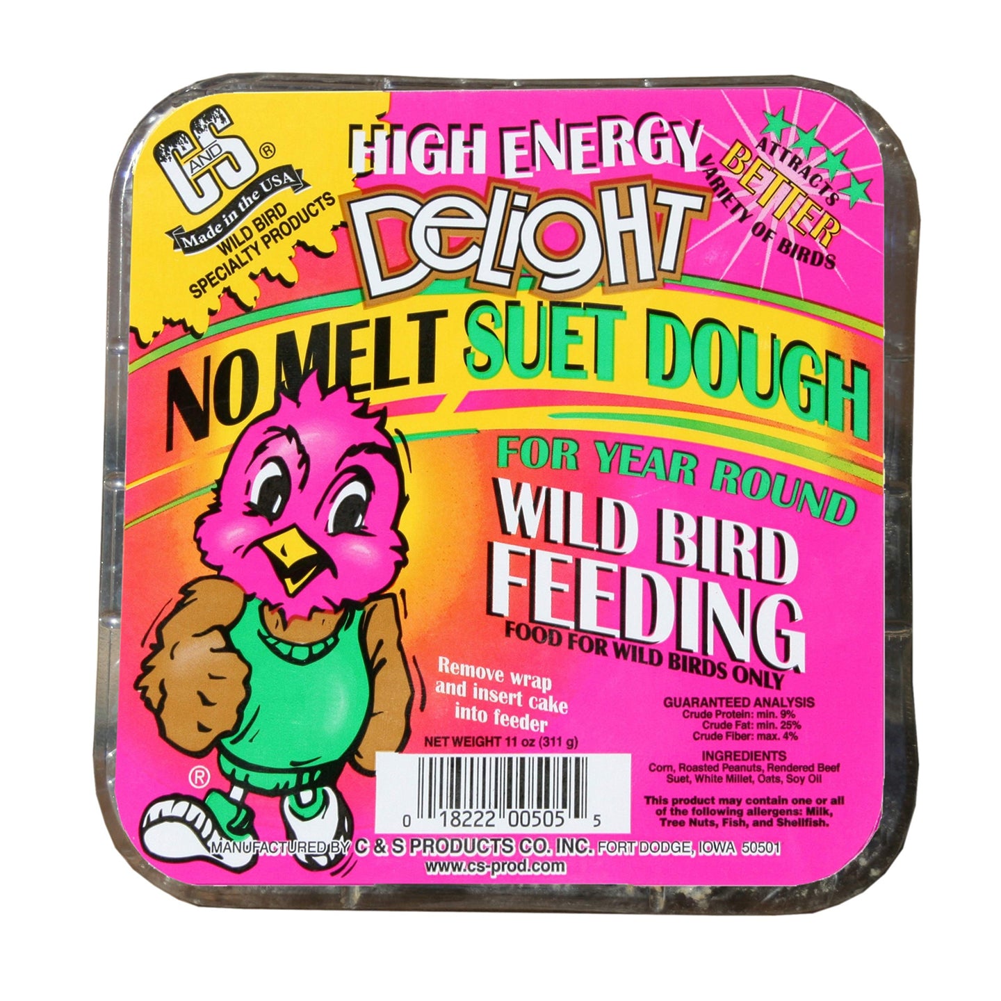 C&S High Energy Delight No Melt Suet Dough 11 Ounces,(Pack of 12)