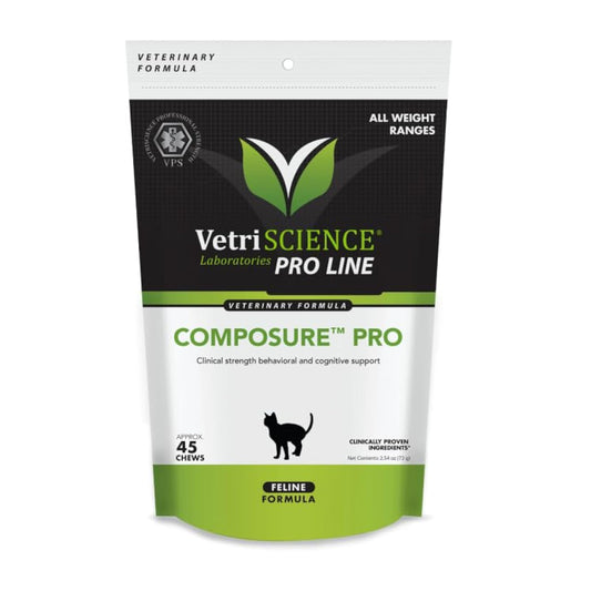 VETRISCIENCE Pro Composure Pro Calming Supplement - Dog + Cat, 60 Chews