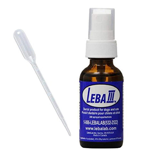 Leba III - 100% Natural and Herbal Dog and Cat Dental Spray - Best to Keep Your Pets Teeth Clean, Gums Healthy and Their Breath Fresh - Removes Build Up - Dog Dental Spray - Cat Dental Spray