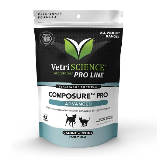 VETRISCIENCE Composure Pro Advanced Calming - Dog + Cat, 45 Chews