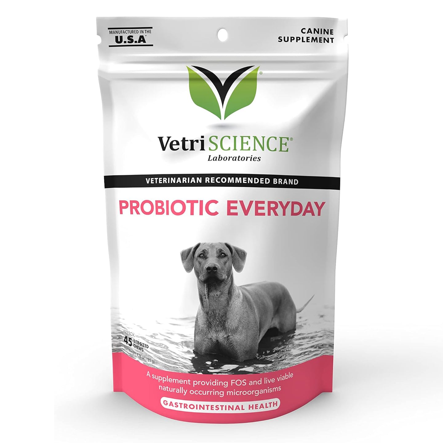 VetriScience Probiotic Everyday for Dogs, 45 Chews - Immune and Digestive Support Supplement for Dogs