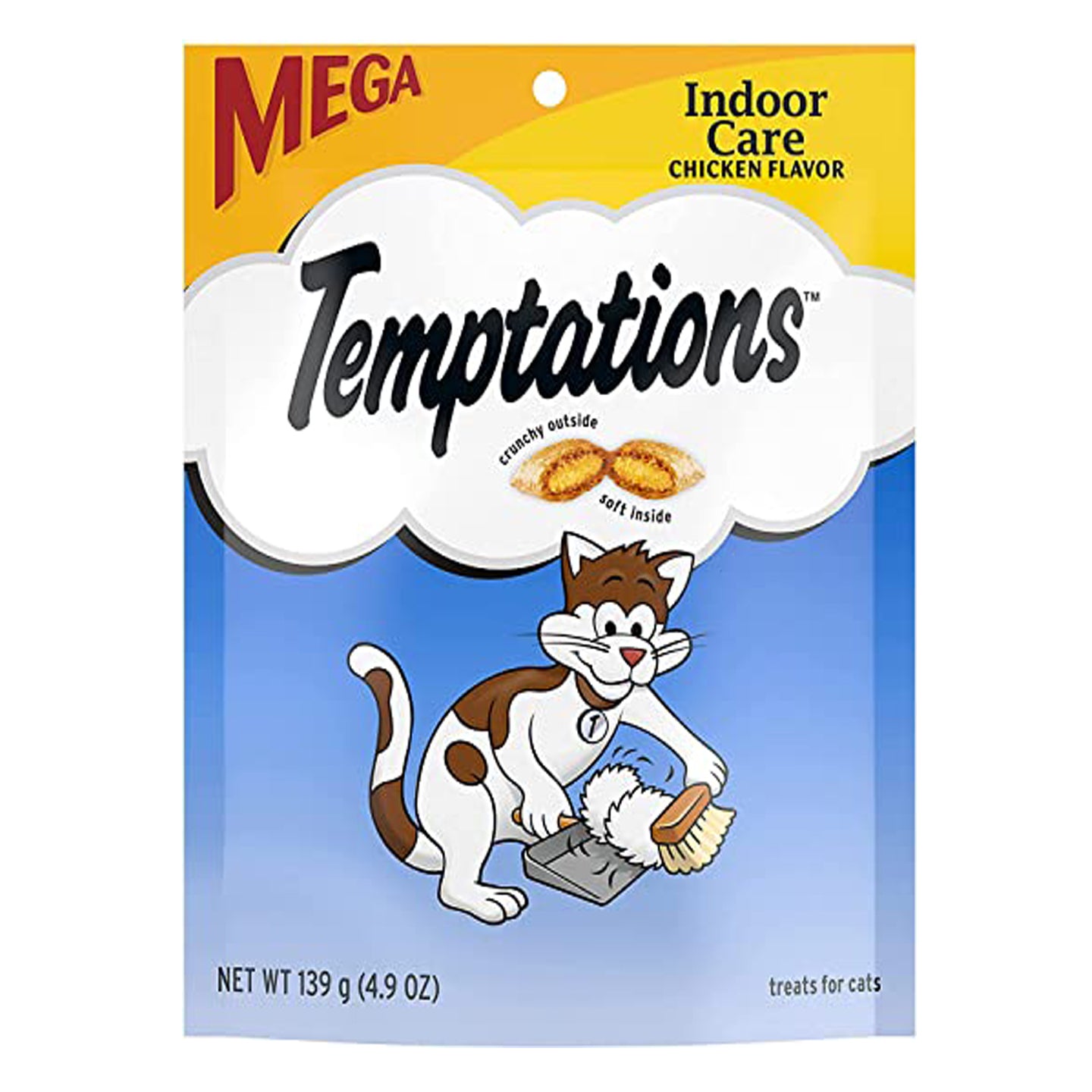 Whiskas Temptations indoor care Chicken Flavor Cat Treats 4.9 oz by Mars (3-Pack Bundle)