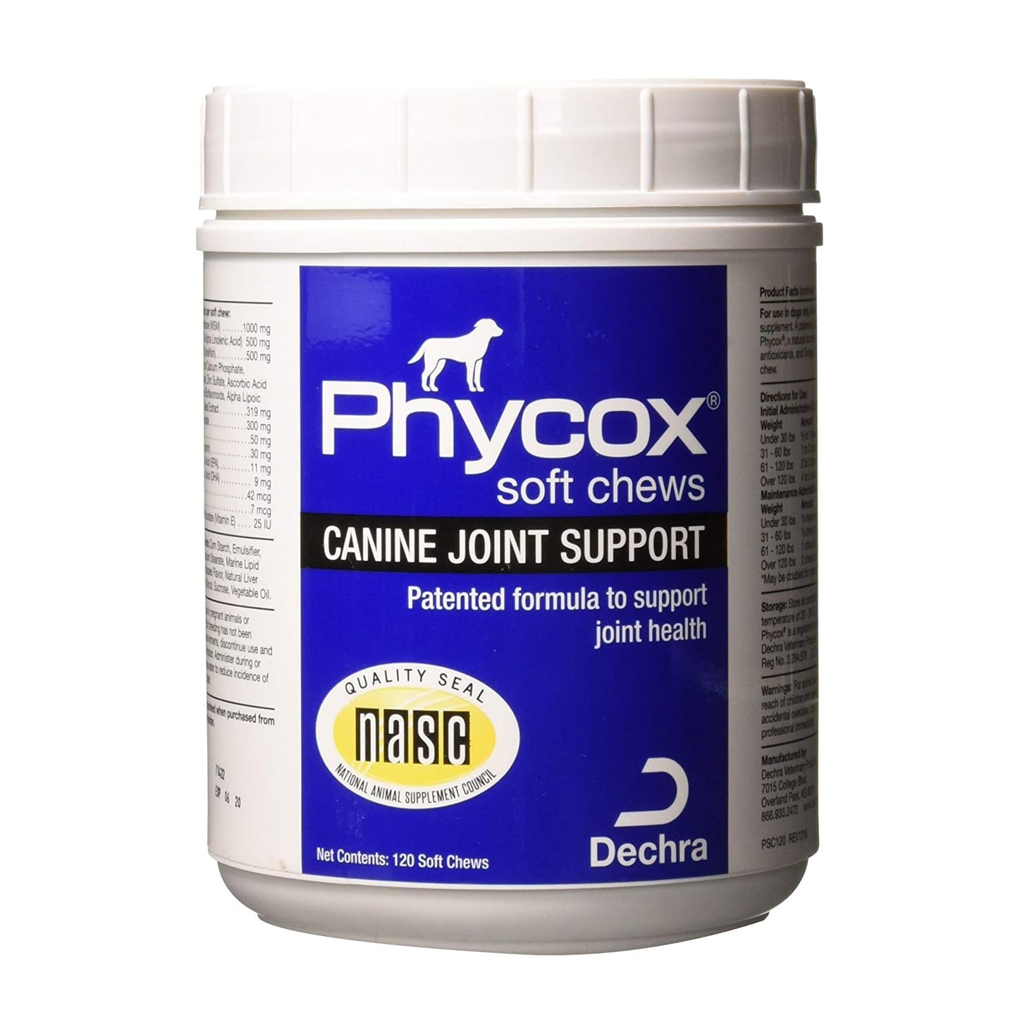 Dechra Phycox Canine Joint Support Soft Chews for Dogs, 120 Count