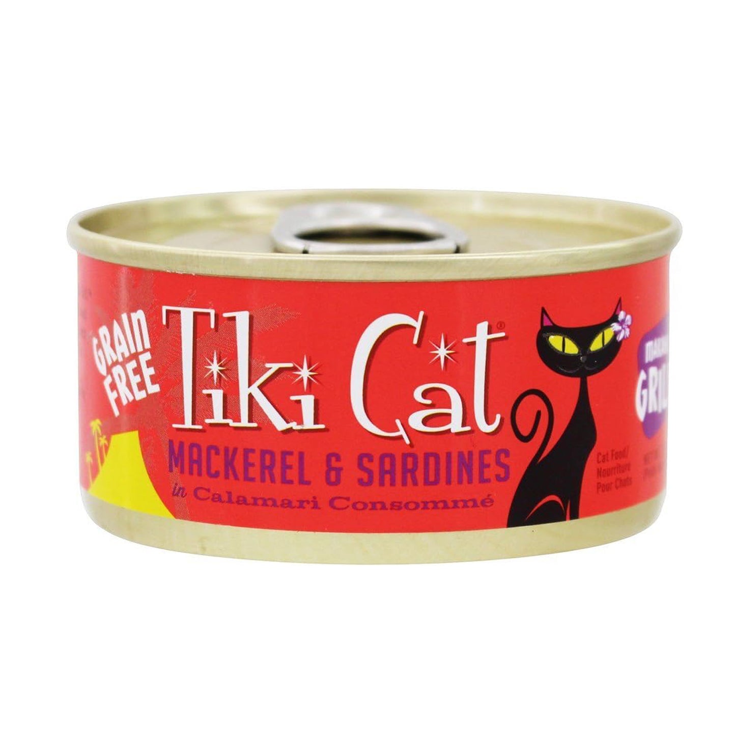 Tiki Cat Makaha Grill Mackerel And Sardines In Consomme 2.8 Ounce Cans/Pack Of 12